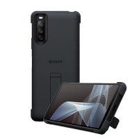 Official Sony Xperia 10 III Style Cover Protective Stand Case - Black
