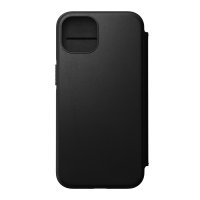 Nomad Horween Leather Modern Folio Black Case - For iPhone 13