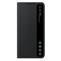 Official Samsung Smart Clear View Cover Dark Grey Case - For Samsung Galaxy S21 FE