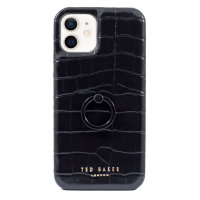 Ted Baker Half Wrap iPhone 12 Case With Finger Loop - Black