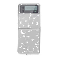 LoveCases Samsung Galaxy Z Flip 3 Gel Case - White Stars And Moons