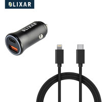 Olixar Dual 36W  PD Car Charger & 1.5m USB-C to Lightning Cable