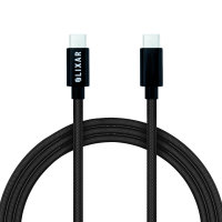 Olixar 100W 1.5m Braided USB-C to C Charge & Sync Cable - Black