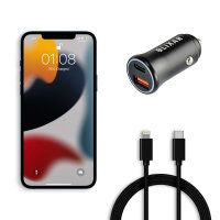 Olixar iPhone 13 mini Dual 38W Car Charger & 1.5m Lightning Cable