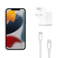 Official iPhone 13 mini 30W Fast Charger & 1m Cable Bundle