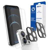 Whitestone Dome Screen & 2 Pack Camera Protectors - For iPhone 13 Pro