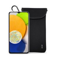 Olixar Neoprene Samsung Galaxy A03 Pouch with Card Slot - Black