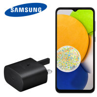 Official Samsung Galaxy A03 25W PD USB-C Charger - Black