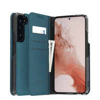 Araree Mustang Diary Wallet Ash Blue Case - For Samsung Galaxy S22