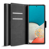 Olixar Genuine Leather Black Wallet Stand Case - For Samsung Galaxy A53 5G