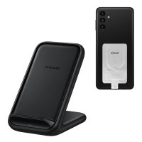 Official Samsung Fast Wireless Charging Stand With EU Plug 15W & Wireless Adapter - For Samsung Galaxy A13 5G
