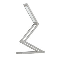 Auraglow Wireless Rechargeable Folding Desk Bedside and Reading Lamp - Silver