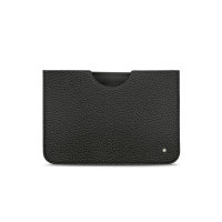 Noreve Grained Black Leather Pouch With Apple Pencil Slot - For Apple iPad Pro 11"