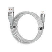 Dudao 1m Magnetic Self Organising USB-A To Lightning Cable - Grey