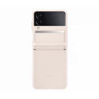 Official Samsung Peach Flap Leather Cover Case With Hinge Protection - For Samsung Galaxy Z Flip4