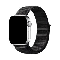 Olixar Deep Black Nylon Fabric Sports Loop - For Apple Watch SE 2022 40mm