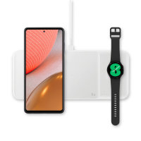 Official Samsung White Trio Wireless Charger - For Samsung Galaxy S22 Ultra