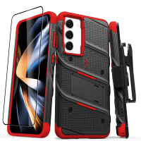 Zizo Bolt Red Tough Case and Screen Protector - For Samsung Galaxy S23