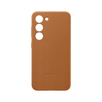 Official Samsung Leather Cover Camel Case - For Samsung Galaxy S23