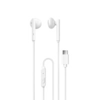 Dudao White 1.2m USB-C Wired Earphones with Built-in Microphone