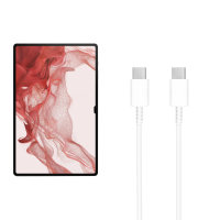 Official Samsung 1m white USB-C to USB-C PD Cable - For Samsung Galaxy Tab S9