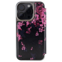 Ted Baker Flower Border Mirror Folio Case - For iPhone 15 Pro