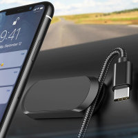 Flat Universal Magnetic Car Phone Mount and Cable Tidy
