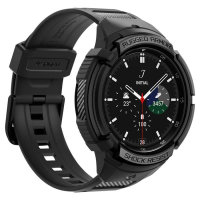 Spigen Black Rugged Armor Pro Band with Integrated Case - For Samsung Galaxy Watch 6 Classic (47mm)