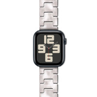 LoveCases White Resin Links Band - For Apple Watch SE 2023 44mm