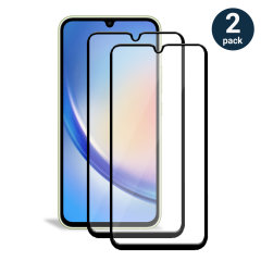 Olixar Two Pack of Tempered Glass Screen Protectors - For Samsung Galaxy A34 5G