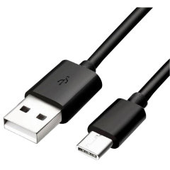 Official Samsung Black 0.8m USB-A to USB-C Charge & Sync Cable - For Samsung Galaxy S23