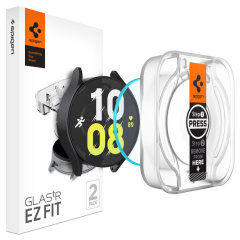 Spigen Twin Pack EZ Fit Tempered Glass Screen Protectors - For Samsung Galaxy Watch FE (40mm)