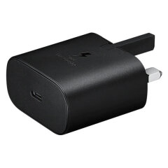 Official Samsung 25W USB C Mains Charging Plug - Black