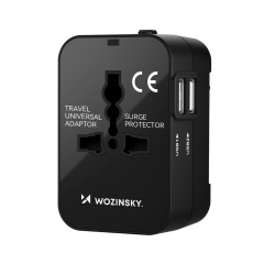 Wozinsky Universal 2 Port USB World Travel Mains Charger 45W - UK / US / EU / AUS