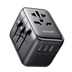 Joyroom Universal 4 Port Worldwide Travel Adapter -  EU / US / UK / JP / AU / CN