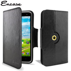 Funda ZTE Grand X2 Encase Rotatoria Estilo Cuero - Negra