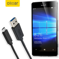 Olixar USB-C Microsoft Lumia 950 XL Charging Cable - Black 1m