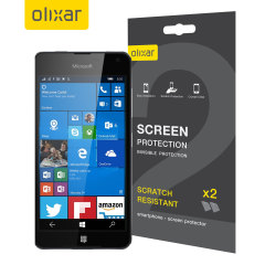 Olixar Microsoft Lumia 650 Skärmskydd 2-1 Pack