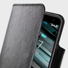 Olixar Leather-Style Vodafone Smart Platinum 7 Lommebok Deksel - Sort