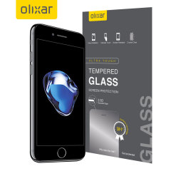 Olixar iPhone 8 / 7 Case Compatible Tempered Glass Screen Protector