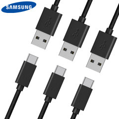 Virallinen Samsung USB-C 1,2 m latauskaapeli - musta - kolmoispakkaus
