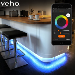This app-controlled smart lighting strip from Veho will transform the ambience of any room. With 16 million colours, intelligent scheduling and an intuitive free companion app, this strip will light up your home - and your life. Mains powered.