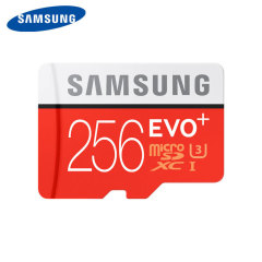 Great for recording 4K UHD video, this Samsung Grade U3 256GB Micro SDXC memory card features impressive read / write speeds for retaining detail in photos, videos and more. Securely and safely store files, documents, media and anything else you need.