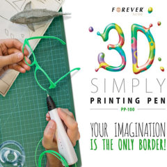Create stunning pieces of 3D art with the Forever 3D Printing Pen that is lightweight & easy to handle for even the most intricate of designs. With three filaments provided, you can start with your artistic aspirations right away. Unlock your Imagination!