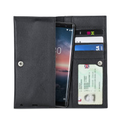 Housse Nokia 8 Sirocco Olixar Primo pochette portefeuille – Noire