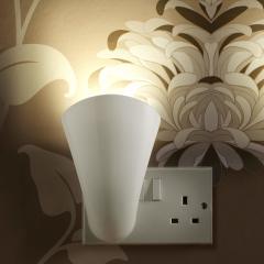 Auraglow Plug Socket Uplighting GU10 Wash Light Lamp - White