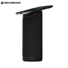 Magnetically mount your device and enjoy superior sound in every direction without the need for wires with the stylish and portable Scosche boomBOTTLE MM bluetooth speaker in black.