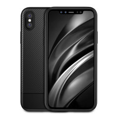 Olixar Carbon Fibre Apple iPhone XS Max Case - Black