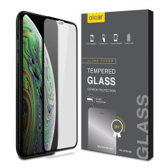 Protection d'écran en verre trempé iPhone XS Max Olixar Full Cover