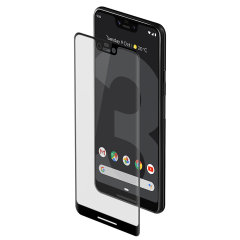 This ultra-thin full cover tempered glass screen protectors for the Google Pixel 3 XL with black front from Olixar offers toughness, high visibility and sensitivity all in one package.